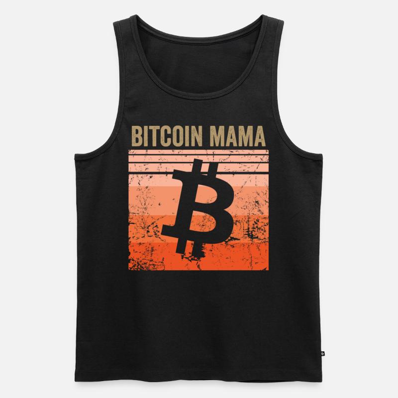 Bitcoin Mama - Männer Premium Bio Tank Top - Schwarz