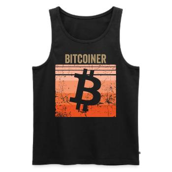 Bitcoiner - Männer Premium Bio Tank Top - Schwarz - Vorne - AI Model Male 178 light (178cm)