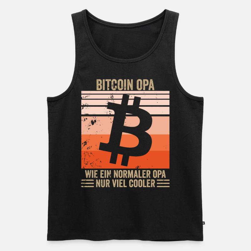 Bitcoin Opa - Männer Premium Bio Tank Top - Schwarz