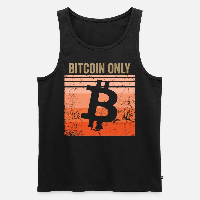 Bitcoin Only - Männer Premium Bio Tank Top - Schwarz