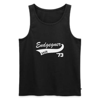 Endgegner 1973 geboren Videospiele Legende 70er - Männer Premium Bio Tank Top - Schwarz - Vorne - Michal (187cm)
