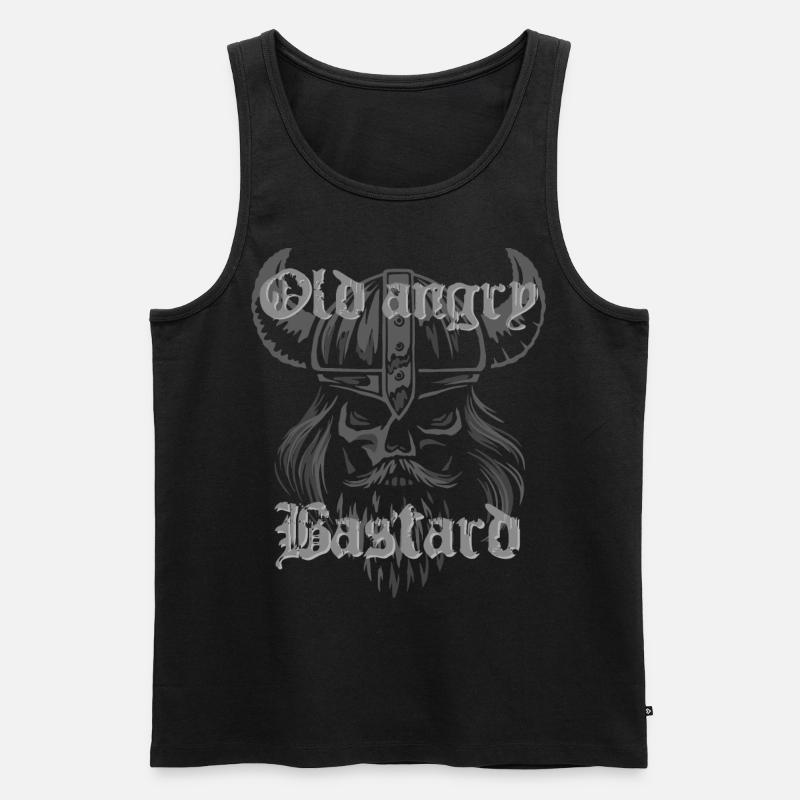 Old angry Bastard - Männer Premium Bio Tank Top - Schwarz