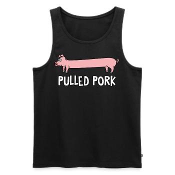 Pulled Pork - Männer Premium Bio Tank Top - Schwarz - Vorne - AI Model Male 178 light (178cm)