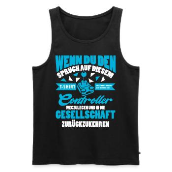 Gamer Zocker Games Pc Lustiges Gaming Spruch - Männer Premium Bio Tank Top - Schwarz - Vorne - Michal (187cm)