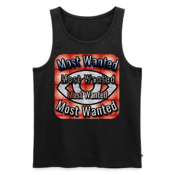 Most Wanted - Männer Premium Bio Tank Top - Schwarz - Vorne - AI Model Male 178 light (178cm)