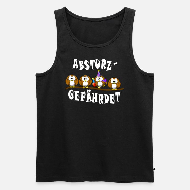 ABSTURZGEFÄHRDET - Männer Premium Bio Tank Top - Schwarz