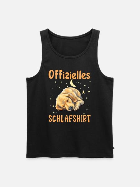Offizielles Schlafshirt schlafender Hund - Männer Premium Bio Tank Top - Schwarz