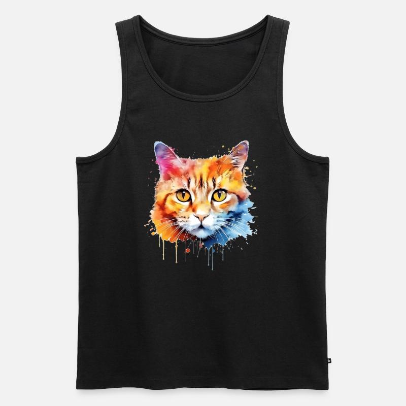 Britisch Kurzhaar Katze - Männer Premium Bio Tank Top - Schwarz