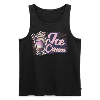 Icecream Retro Ice Eis Eiscreme Sommer summer Fun - Männer Premium Bio Tank Top - Schwarz - Vorne - Michal (187cm)