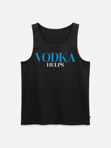 Life Is Hard Vodka Helps - Débardeur bio Premium Homme - noir
