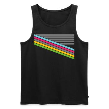 Rennrad - Mountainbike - Rennen - Männer Premium Bio Tank Top - Schwarz - Vorne - AI Model Male 178 light (178cm)
