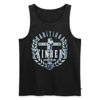 Unique Oi Skinhead - Débardeur bio Premium Homme - noir - Devant - AI Model Male 178 light (178cm)
