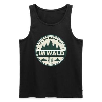 Ich bin dann mal im Wald - Männer Premium Bio Tank Top - Schwarz - Vorne - Michal (187cm)
