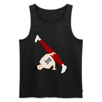 Freeze-Modus Hip-Hop Break Dance - Männer Premium Bio Tank Top - Schwarz - Vorne - Michal (187cm)