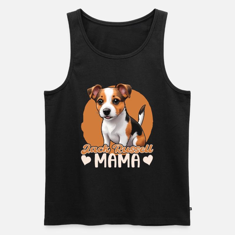 Jack Russell Mama - Männer Premium Bio Tank Top - Schwarz