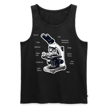 Anatomie eines Mikroskops mtla labor design - Männer Premium Bio Tank Top - Schwarz - Vorne - Michal (187cm)