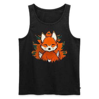 Manga Kitsune Fuchs Anime Kumiho Maske Manga Otaku - Männer Premium Bio Tank Top - Schwarz - Vorne - AI Model Male 178 light (178cm)