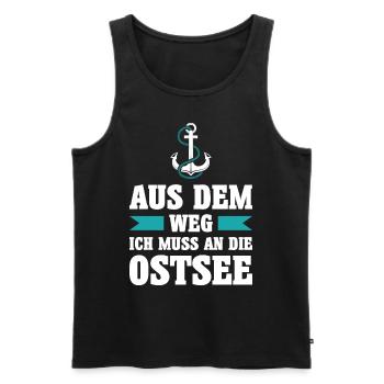 Ostsee Moin Meer See Urlaub Norden Anker Geschenk - Männer Premium Bio Tank Top - Schwarz - Vorne - Michal (187cm)