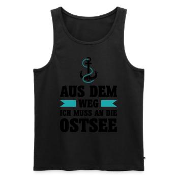 Ostsee Moin Meer See Urlaub Norden Anker Geschenk - Männer Premium Bio Tank Top - Schwarz - Vorne - Michal (187cm)