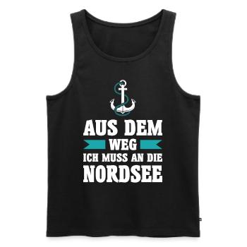 Nordsee Meer Anker Urlaub Norden See Geschenk - Männer Premium Bio Tank Top - Schwarz - Vorne - Michal (187cm)