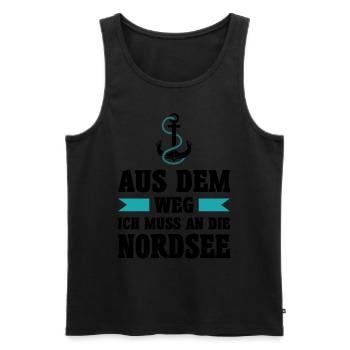 Nordsee Meer Anker Urlaub Norden See Geschenk - Männer Premium Bio Tank Top - Schwarz - Vorne - Michal (187cm)