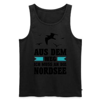 Nordsee Meer Möwe Möwen Urlaub Norden See Geschenk - Männer Premium Bio Tank Top - Schwarz - Vorne - Michal (187cm)