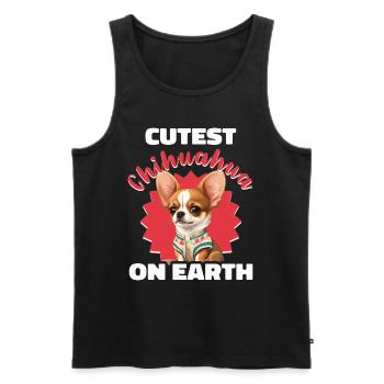 Cutest Chihuahua On Earth - Männer Premium Bio Tank Top - Schwarz - Vorne - Michal (187cm)