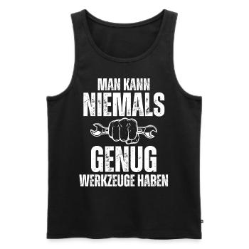 Funny Craftsman Mechanic Monteur Electricians Cool - Männer Premium Bio Tank Top - Schwarz - Vorne - Michal (187cm)