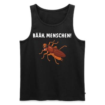 Bääh Menschen - Männer Premium Bio Tank Top - Schwarz - Vorne - Michal (187cm)