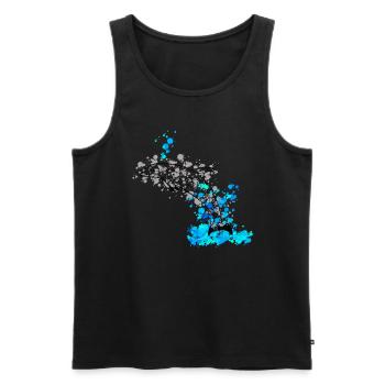 Dolphinn GeomeTRIX bunt - Männer Premium Bio Tank Top - Schwarz - Vorne - Michal (187cm)