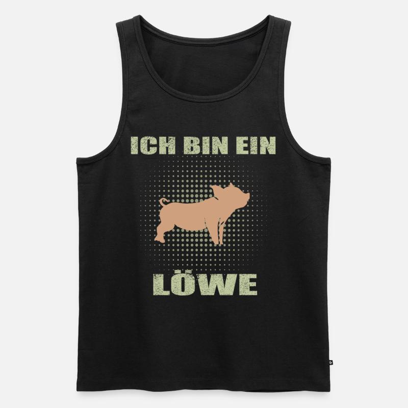 Wildschwein Löwe Berlin Verwechslung Irrtum Löwin - Männer Premium Bio Tank Top - Schwarz