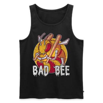 Funny outfit for bee lovers - Men's Premium Organic Tank Top - black - Front - AI Model Male 178 light (178cm)