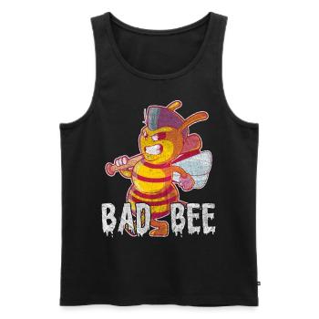 Funny outfit for bee lovers - Men's Premium Organic Tank Top - black - Front - AI Model Male 178 light (178cm)