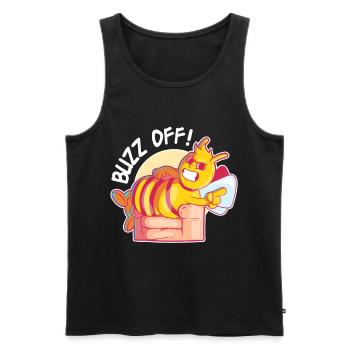 Funny outfit for bee lovers - Men's Premium Organic Tank Top - black - Front - AI Model Male 178 light (178cm)