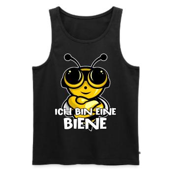 Tenue amusante pour les amoureux des abeilles - Débardeur bio Premium Homme - noir - Devant - Michal (187cm)