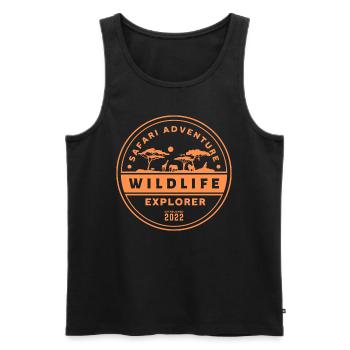 Safari Wildlife Explorer - Männer Premium Bio Tank Top - Schwarz - Vorne - Michal (187cm)