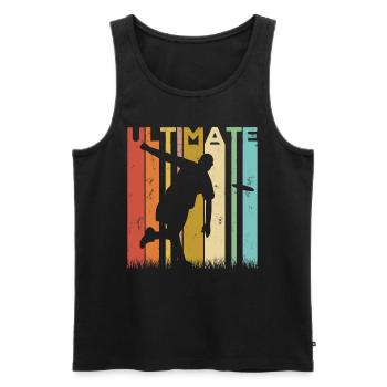 Ultimate Frisbee Frolf Disc Golf Flying Disc Sport - Men's Premium Organic Tank Top - black - Front - Michal (187cm)