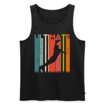 Ultimate Frisbee Frolf Disc Golf Flying Disc Sport - Débardeur bio Premium Homme - noir - Devant - AI Model Male 178 light (178cm)