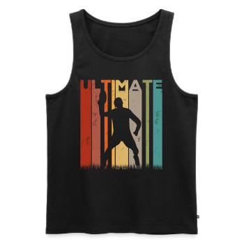Ultimate Frisbee Frolf Disc Golf Flying Disc Sport - Men's Premium Organic Tank Top - black - Front - Michal (187cm)