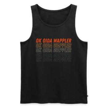 Lustiges Österreich Dialekt Ok Oida Wappler - Männer Premium Bio Tank Top - Schwarz - Vorne - Michal (187cm)