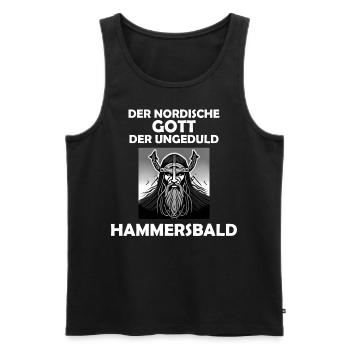 Wikinger Hammersbald Nordische Mythologie Ungeduld - Männer Premium Bio Tank Top - Schwarz - Vorne - Michal (187cm)