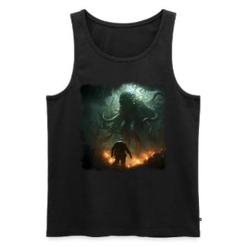 Cosmic Horror - Männer Premium Bio Tank Top - Schwarz - Vorne - AI Model Male 178 light (178cm)