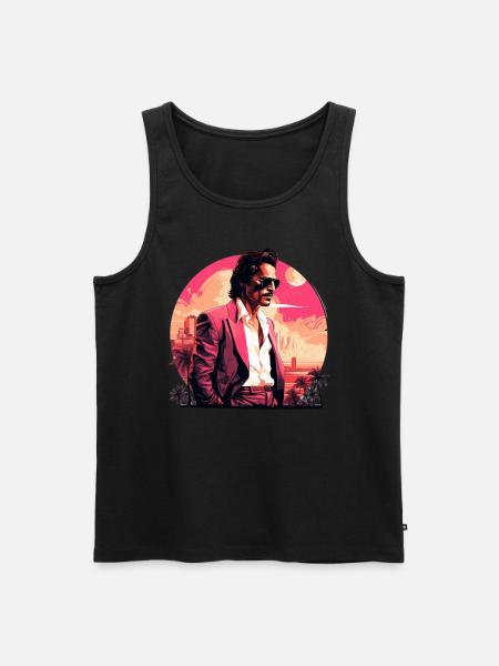 Retro Miami Boho Style Design - Men's Premium Organic Tank Top - black