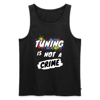 Tuning Is Not a Crime - Car Love - Männer Premium Bio Tank Top - Schwarz - Vorne - AI Model Male 178 light (178cm)