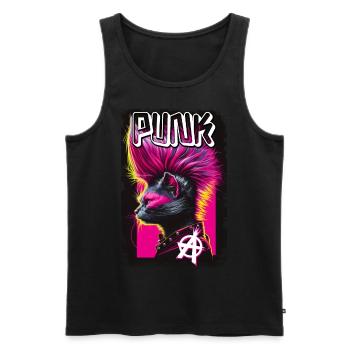 Oi Skinhead / Punk Shirt - Men's Premium Organic Tank Top - black - Front - Michal (187cm)