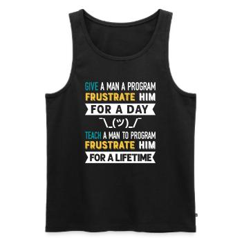 Programmer Humor Coding Jokes Developer - Men's Premium Organic Tank Top - black - Front - AI Model Male 178 light (178cm)