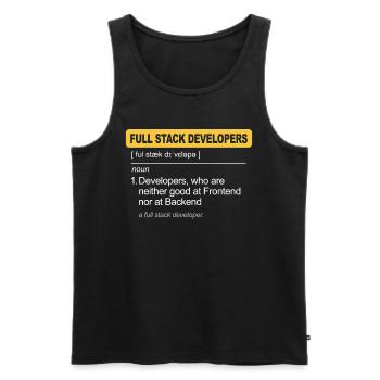 Programmer Humor Coding Jokes Developer - Men's Premium Organic Tank Top - black - Front - AI Model Male 178 light (178cm)