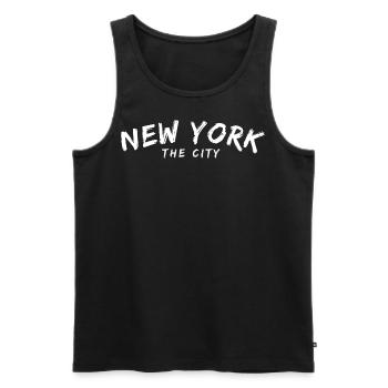 New York - La ville - Débardeur bio Premium Homme - noir - Devant - AI Model Male 178 light (178cm)