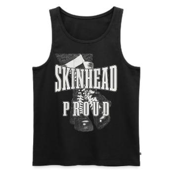 Oi Skinhead - Men's Premium Organic Tank Top - black - Front - AI Model Male 178 light (178cm)