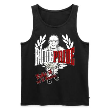 Oi Skinhead - Men's Premium Organic Tank Top - black - Front - AI Model Male 178 light (178cm)